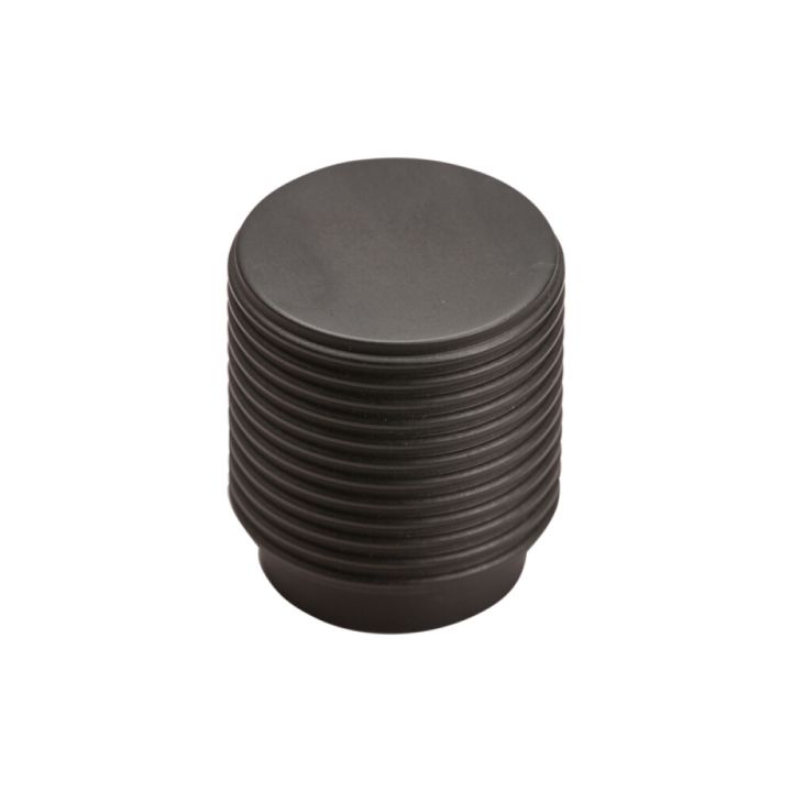 Hnúður rifflaður Ø25 mm matt svartur