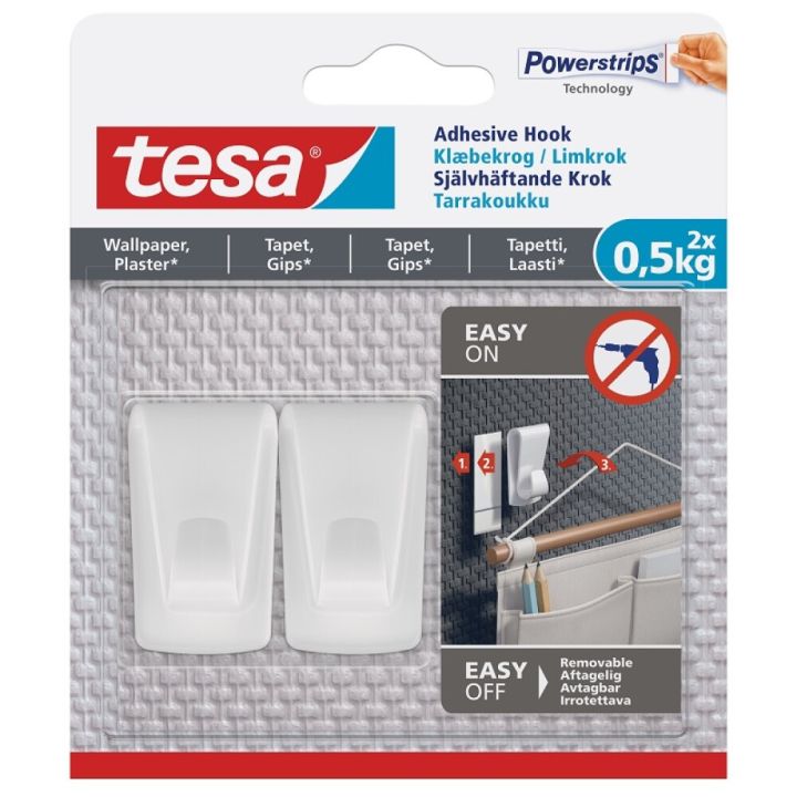 Límkrókur fyrir gips 0,5kg Tesa 2stk