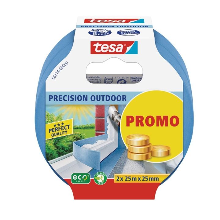 Málningalímband Tesa Precicion utandyra 25mm x  2 stk