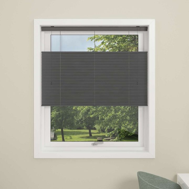 Plíseruð gardína 90x210 cm Debel Touch Split grá