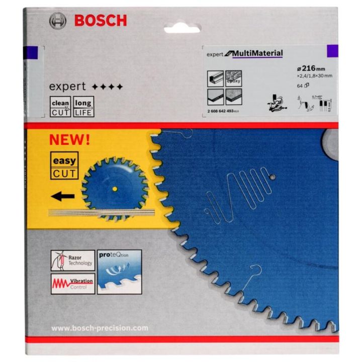 Hjólsagarblað 216x30x2,4 64T Bosch Multi Material
