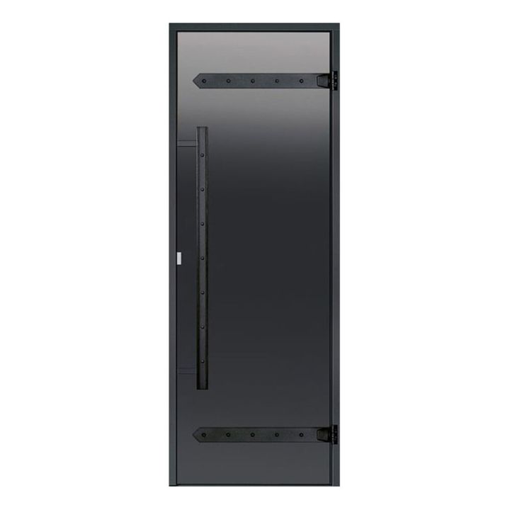 Hurð fyrir saunuklefa 189x69cm reykt gler Harvia