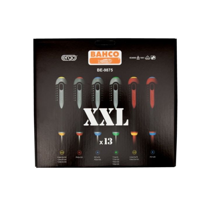 Skrúfjárnasett 13 stk Bahco Ergo XXL
