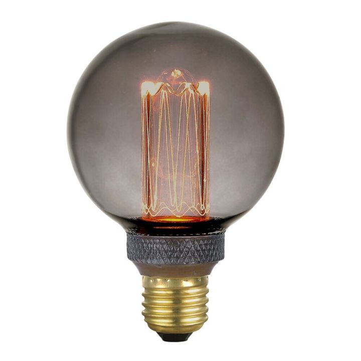 Ljósapera LED E27 3-þrep 5W 1800K Halo smoke Ø80mm