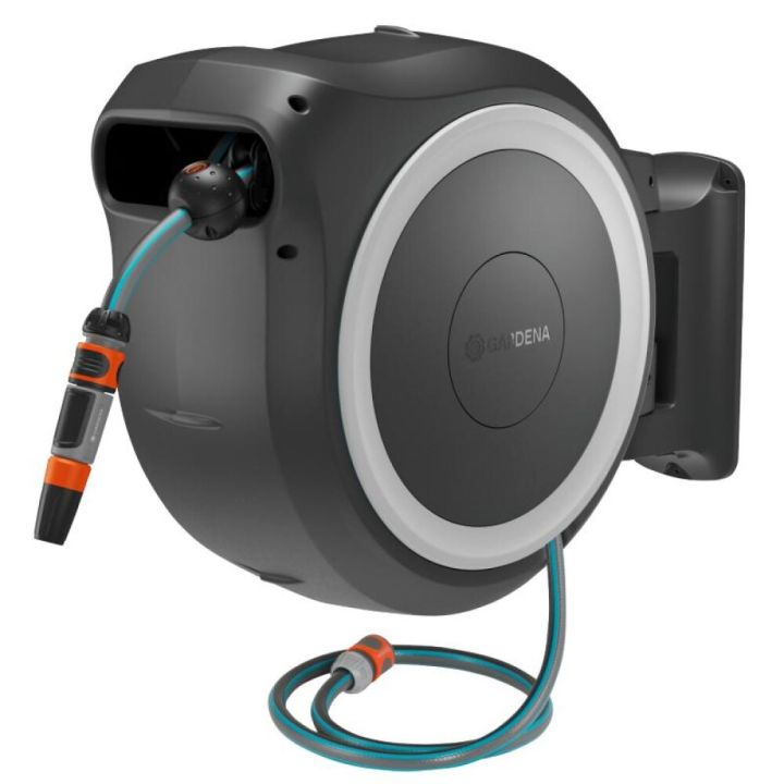 Slöngukefli 35m batterí Gardena Powerroll hvítt