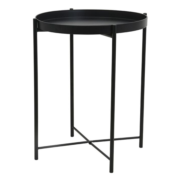 Hliðarborð Ø38cm svart