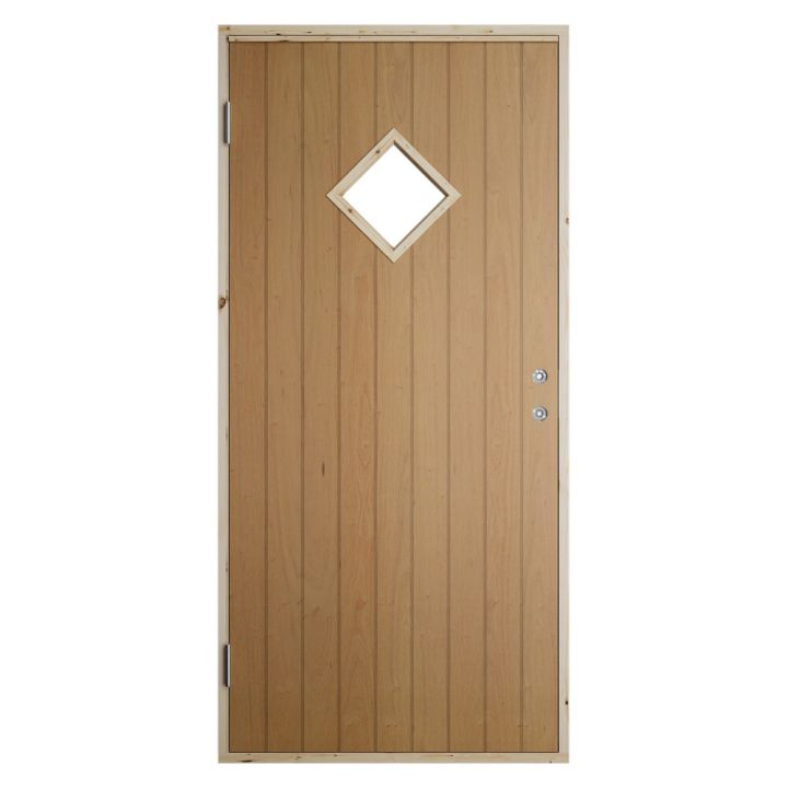 Útihurð fyrir kaldrými V/út m/glugga 2050x948 mm ómeðhöndluð