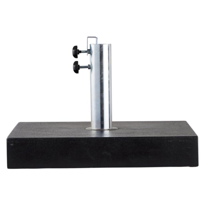 Sólhlífarfótur 40 kg ferkantaður granít Sunfun svartur