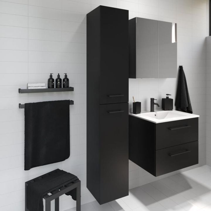 Háskápur 30x32x174cm Camden matt svartur