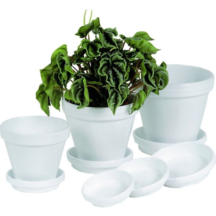 Blómapottur hvítur Ø22cm Scan-Pot