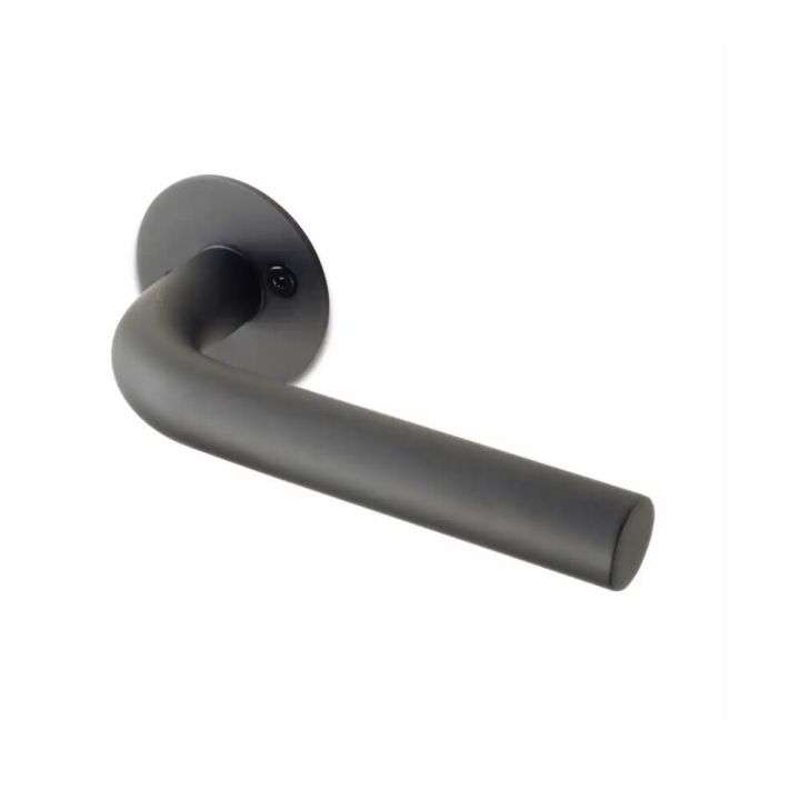 Hurðarhúnn L form Jasa Neptun mattsvart stál