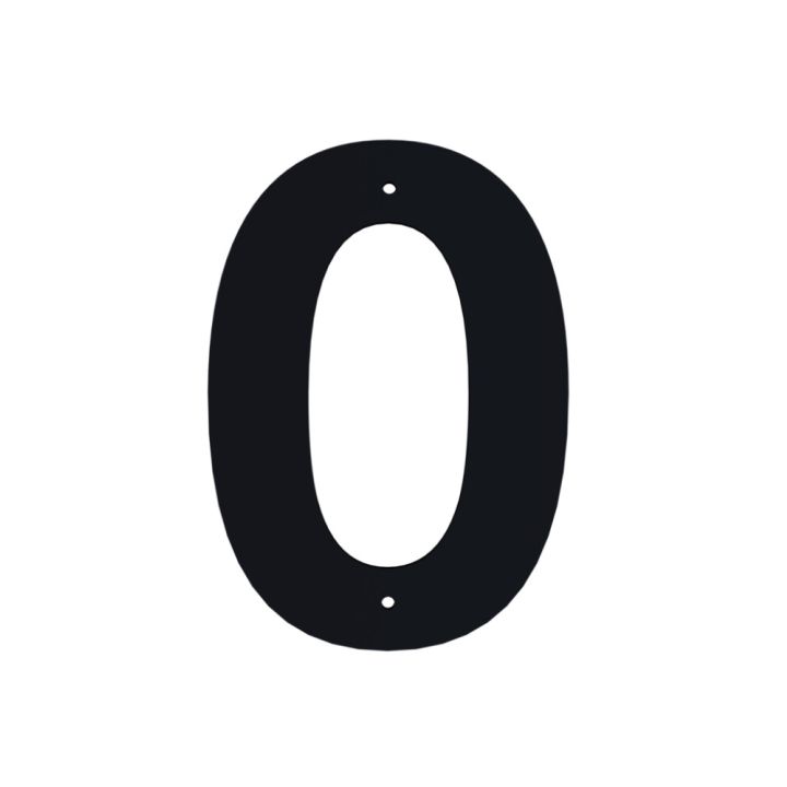 Húsnúmer nr. 0 Allux 10 cm svart