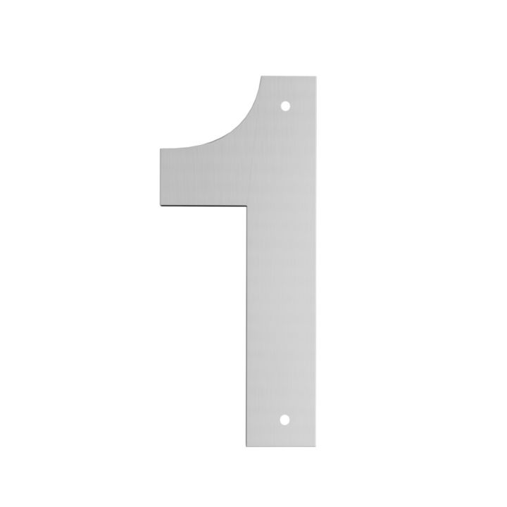 Húsnúmer nr. 1 Allux 10 cm galv.