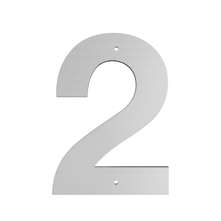 Húsnúmer nr. 2 Allux 10 cm galv.