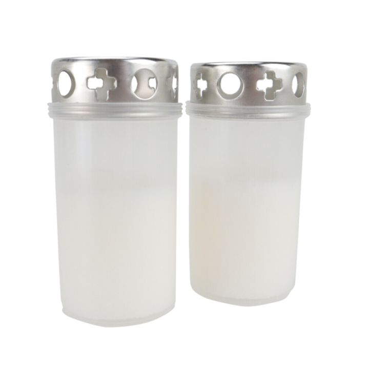 Leiðisljós 36 klst Black:Cotton 2stk