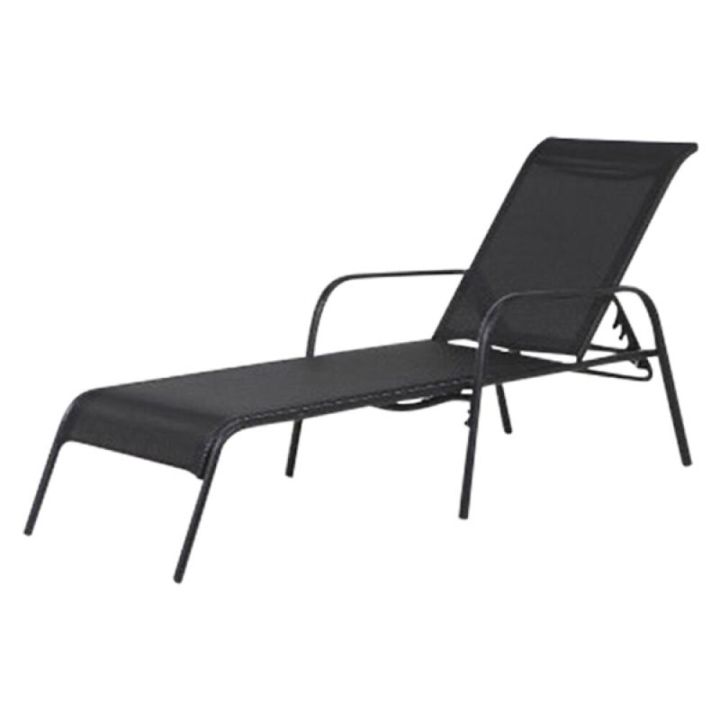 Sólbekkur Laura svartur 193x67cm