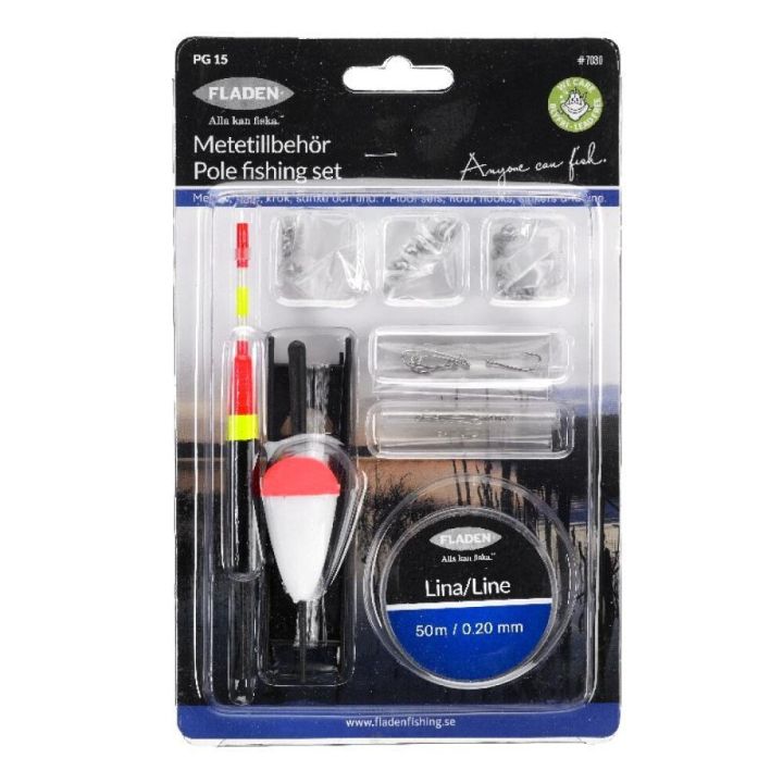 Aukahlutasett fyrir vatanveiði Fladen Fishing byrjendasett