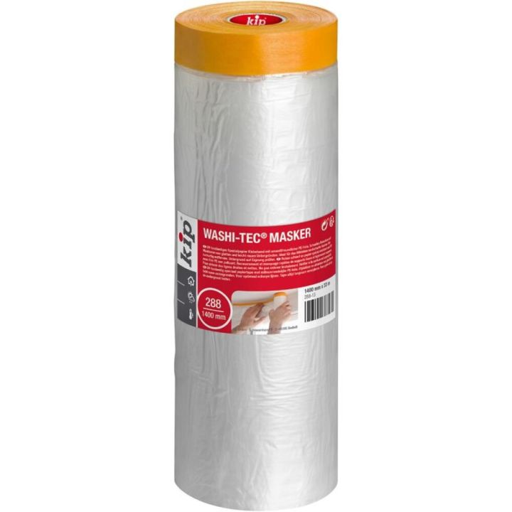 Plastfilma með málningarlímbandi 1400mm x 33m Kip