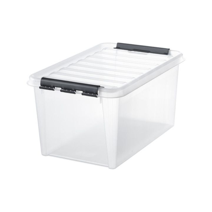 Plastkassi með loki 47L SmarStore Classic 45 glær