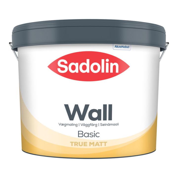 Veggmálning Basic mött 5% 9L hvít Sadolin