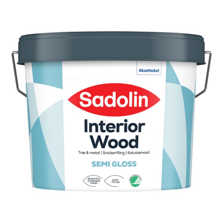 Viðar- & málmmálning hálfglans 40% 2,5L hvít Sadolin