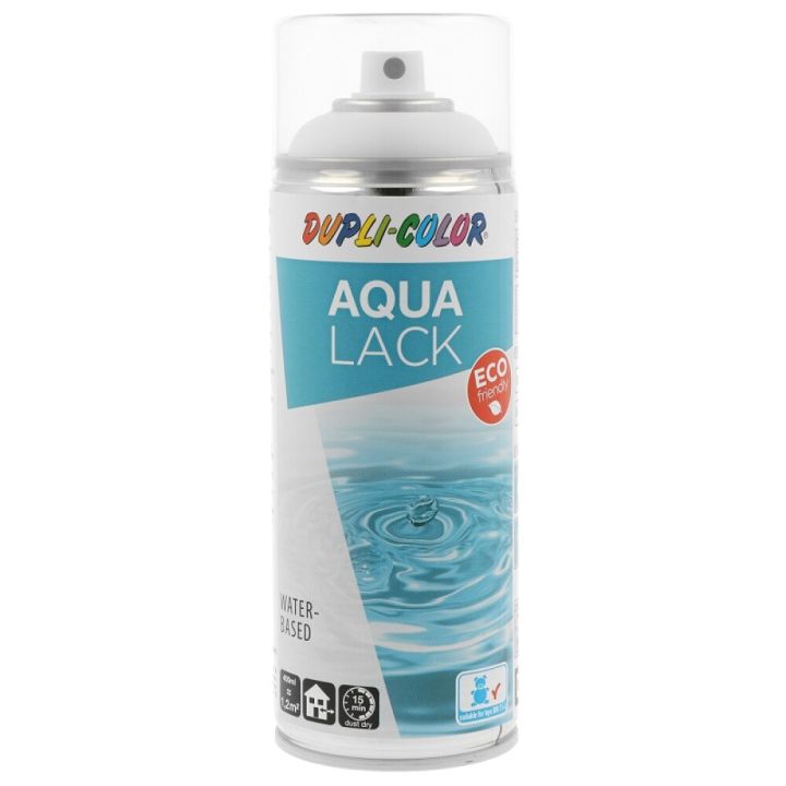 Lakksprey 350 ml hvítt matt Dupli Color Aqua RAL9010