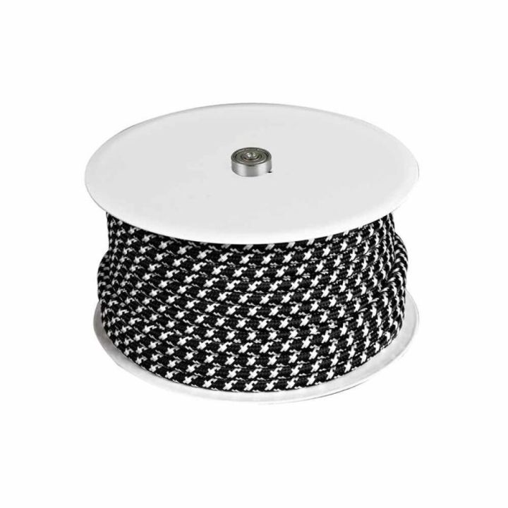 Lampasnúra 2x0,75Q Halo Design svört & hvít (verð á m)