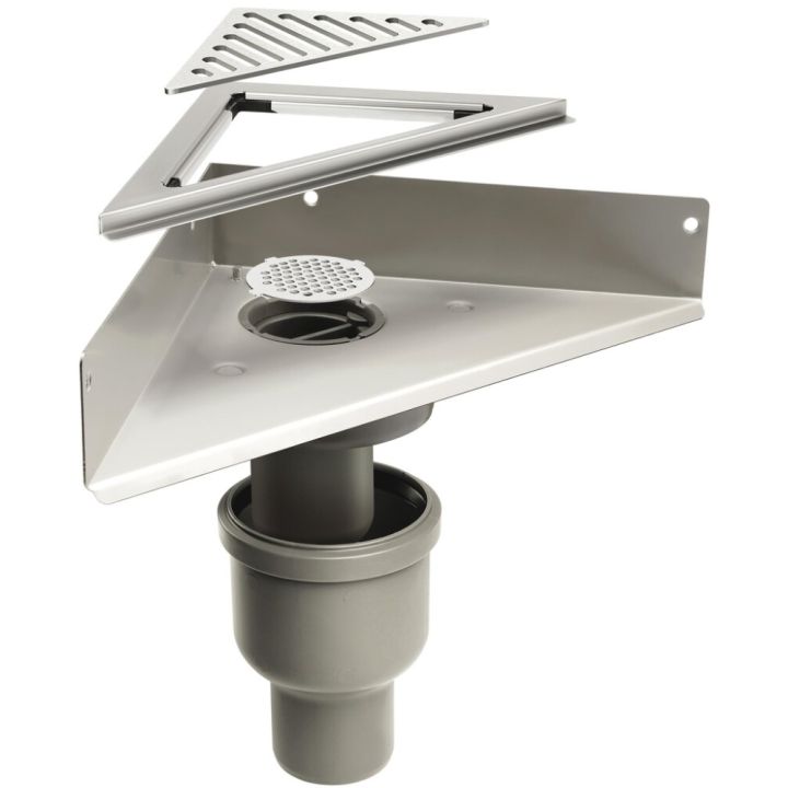 Sturtuniðurfall í horn 270mm Unidrain