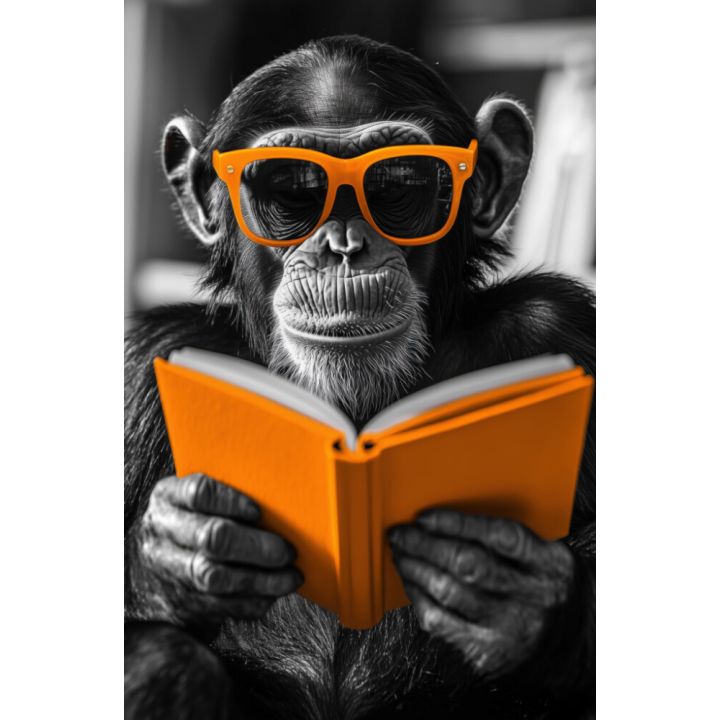 Hljóðvistarmynd api með bók 800x1220x20 mm InEx