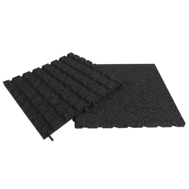 Gúmmíhella 50x50x3cm svört