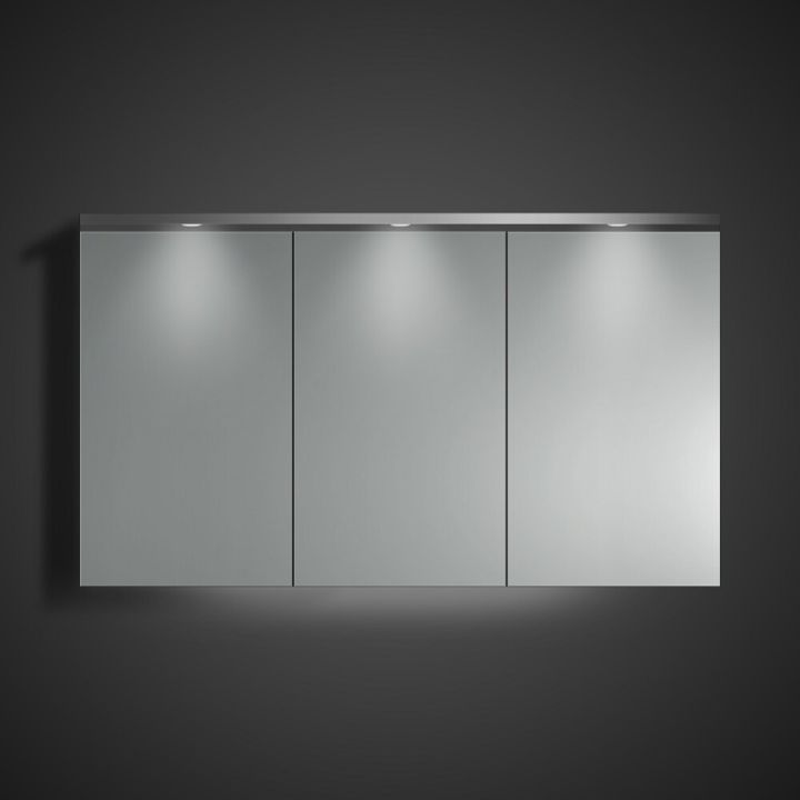 Speglaskápur rúnaður matt grár 120x70 Skärgård