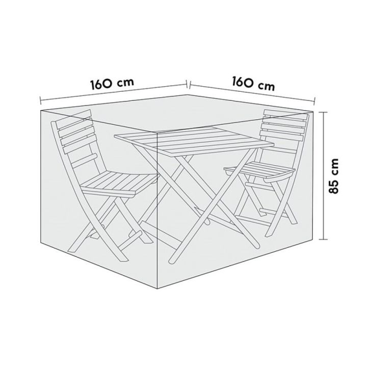 Yfirbreiðsla fyrir kaffisett 160x160x85 cm