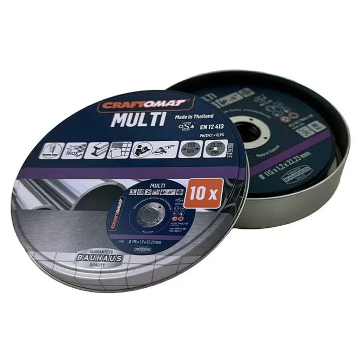 Skurðarskífa 115x1x22,2mm Craftomat multi 10stk