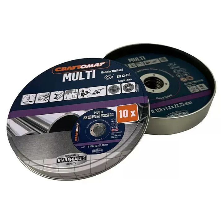 Skurðarskífa 125x1x22,2mm Craftomat multi 10stk