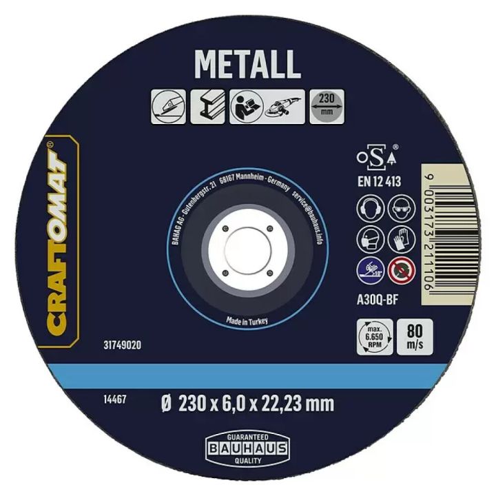 Slípiskífa 230x6mm Craftomat málmur