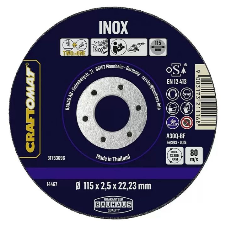 Skurðarskífa 115mm C+G 42 Craftomat málmur