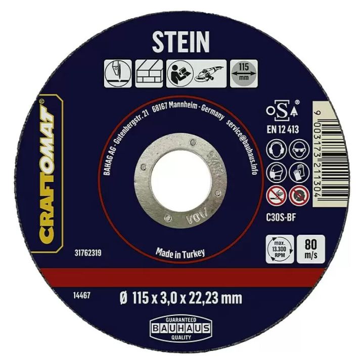 Skurðarskífa 115mm Craftomat steinn