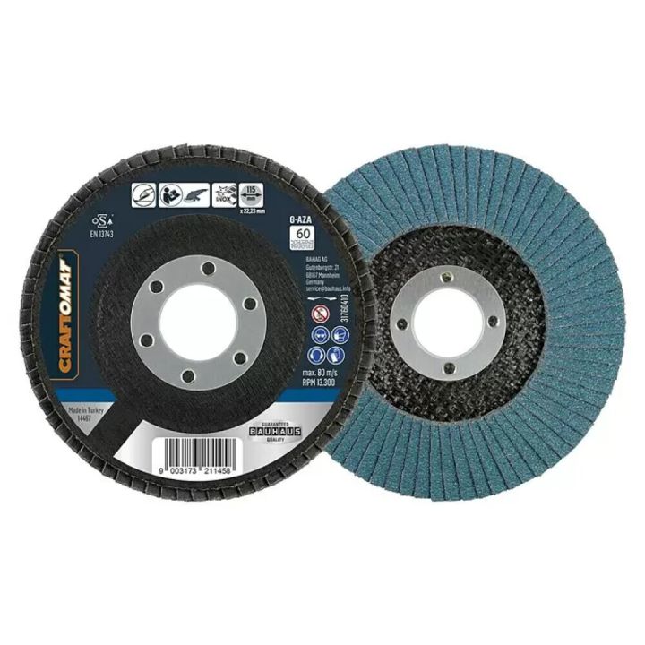 Slípiskífa K60/115mm Craftomat ryðfrítt stál