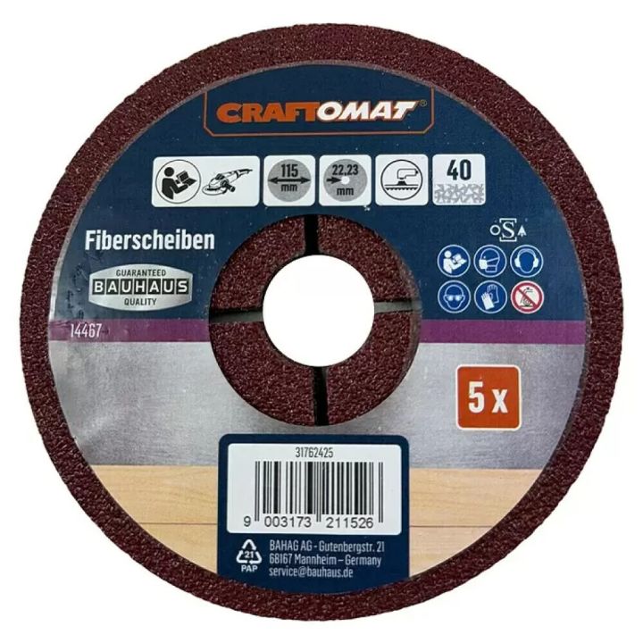 Sandpappírsskífa K40/115mm Craftomat 5stk