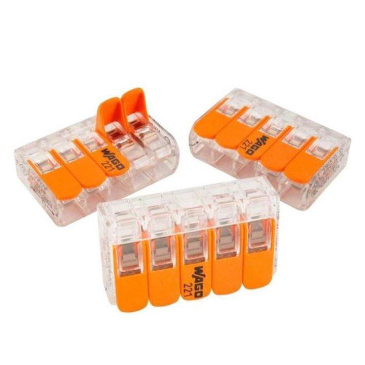 Rafmagnstengi 5 póla Wago 0,2-4mm² 15stk