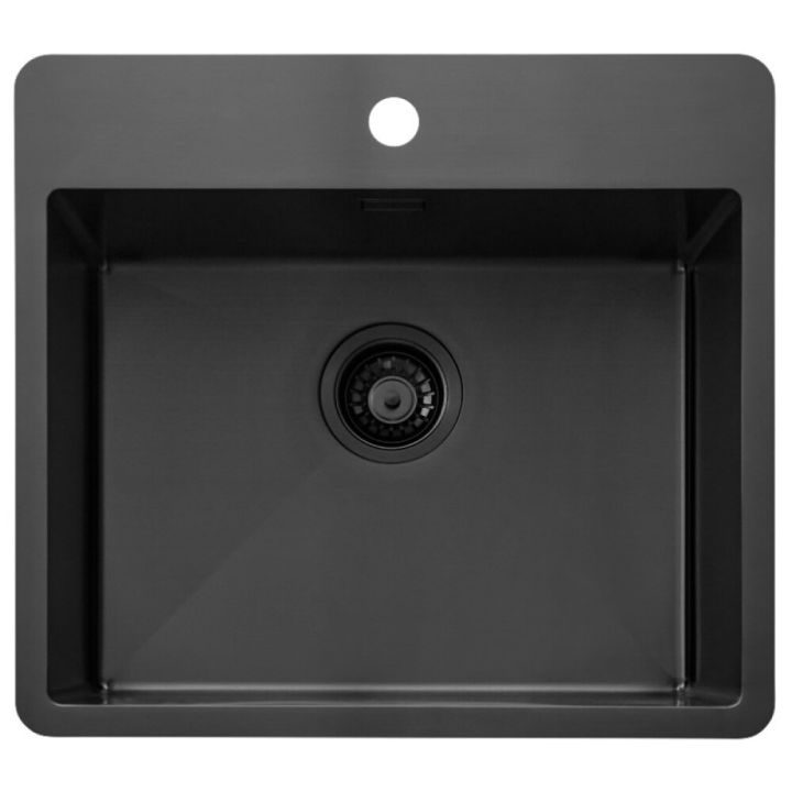 Stálvaskur Faaborg 54x50cm 500BK2 rústfrítt stál svartur