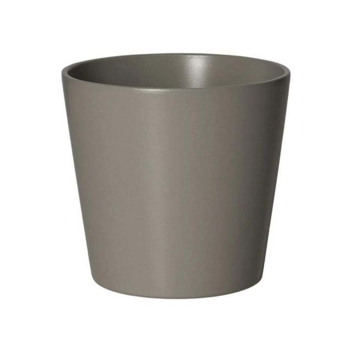 Blómapottur Mynte Ø13,5cm grábrúnn Lauvring