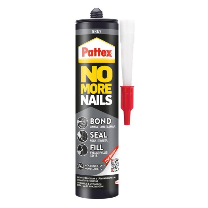 Límkýtti 280ml Pattex No More Nails Bond-Seal-Fill grátt