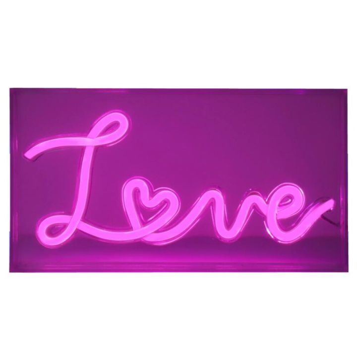 Neonskilti LOVE 24x13 cm USB