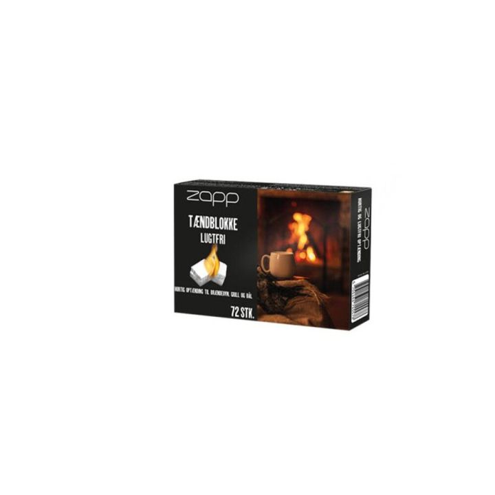 Uppkveikikubbar Zapp 72stk hvítir