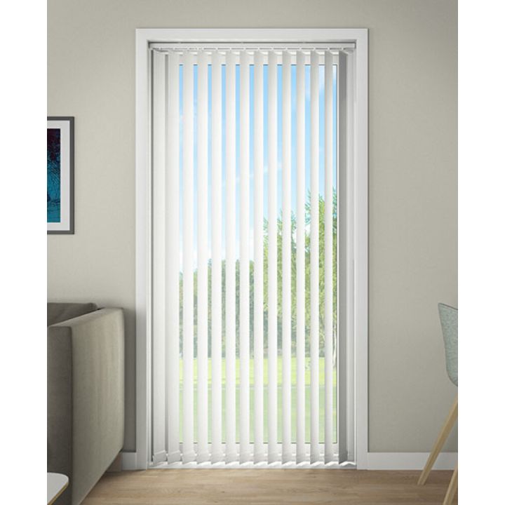 Strimlagardínur myrkvunar 150x250 cm Debel Eclipse hvítar