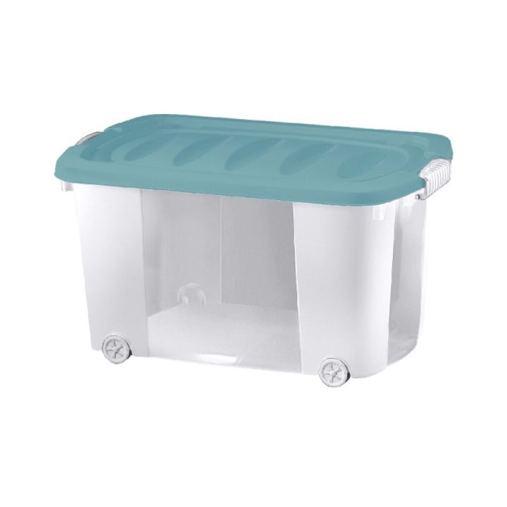 Plastkassi á hjólum með loki 45L Jelenia (margir litir) 1stk