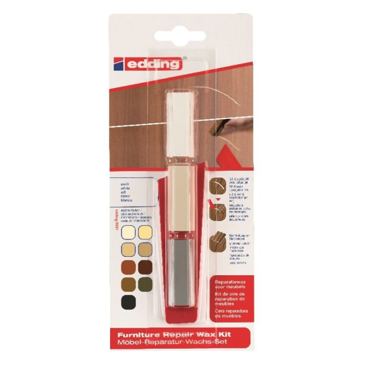 Tréfyllir vax Edding 8901/3/049 hvítt