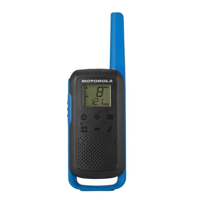 Talstöð T62 8km Motorola Walkie Talkie blá