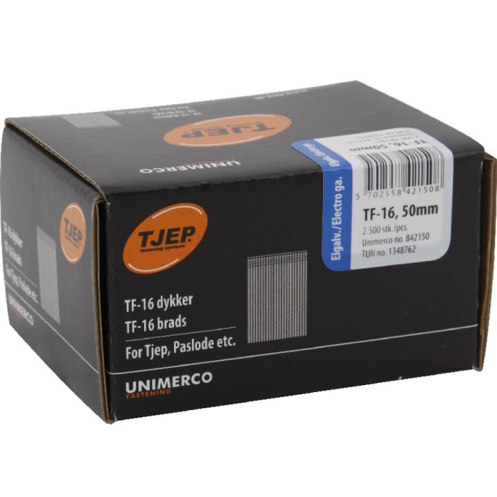 Byssupinnar 1,6x50mm 2500stk Tjep rafgalv